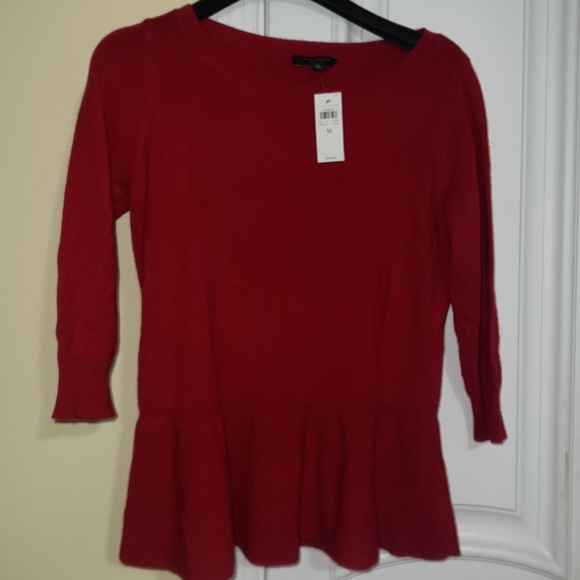 NWT-M - Ann Taylor Cashmere Peplum Sweater